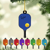 AOVL Personalized Pickleball Ornament Pickle Baller Sport Gifts Ornament Pickleball Ornament for Christmas Tree 2024 Pickleball Gifts Pickleball Paddles Ornaments (PKB 3)